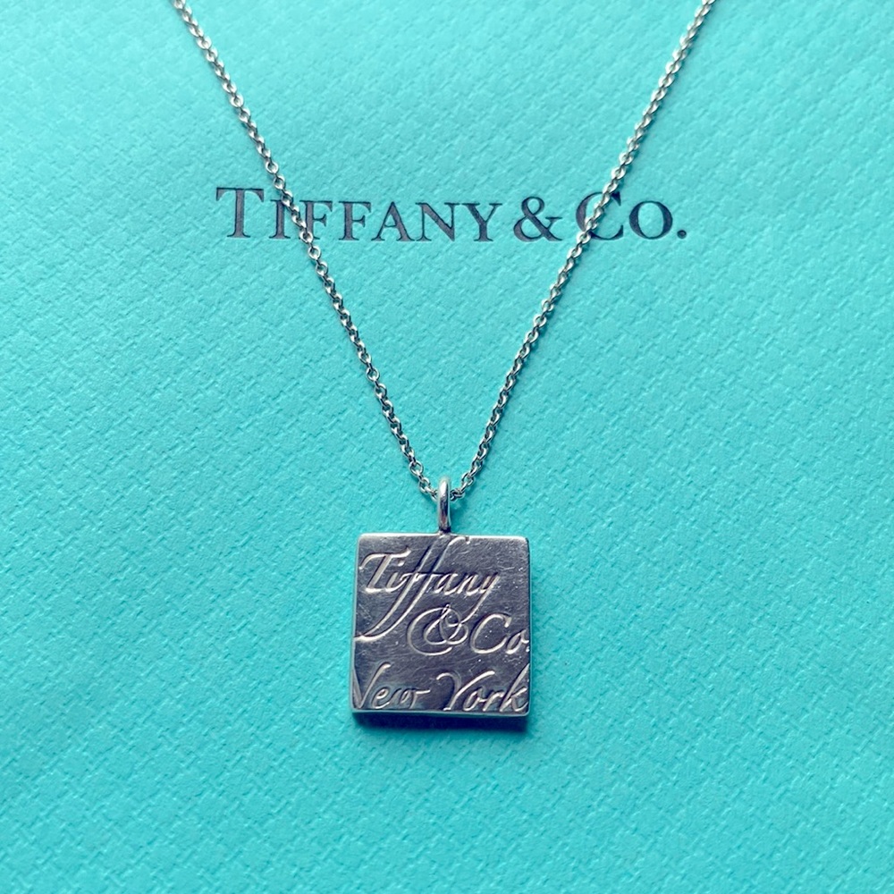 Tiffany & Co Square Love Notes Authentic 16” Necklace